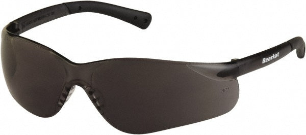 MCR Safety BK312 Safety Glasses: Scratch-Resistant, Polycarbonate, Gray Lenses, Frameless