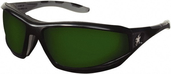 MCR Safety RP2150 Safety Glasses: Scratch-Resistant, Polycarbonate, Green Lenses, Full-Framed