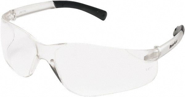 MCR Safety BK010 Safety Glasses: Uncoated, Polycarbonate, Clear Lenses, Frameless