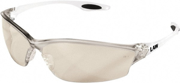 MCR Safety LW219 Safety Glasses: Scratch-Resistant, Polycarbonate, Clear Mirror Lenses, Full-Framed