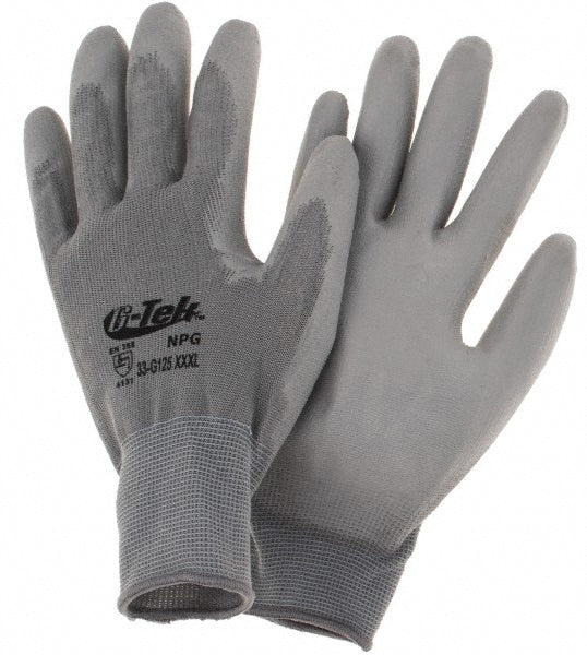 PIP 33-G125/XXXL Cut & Abrasion-Resistant Gloves: G-Tek NPG 33-G125, ANSI Cut A1, ANSI Puncture 0, Polyurethane, Nylon