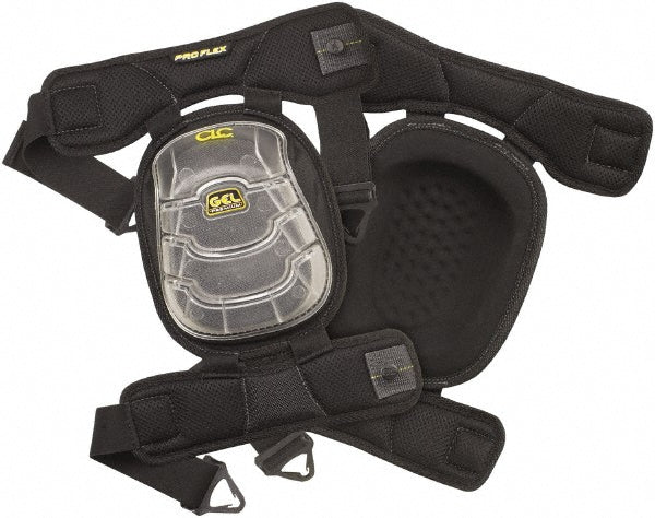 CLC 378 Knee Pad: 2 Strap, Rubber Cap, Buckle Closure, Universal