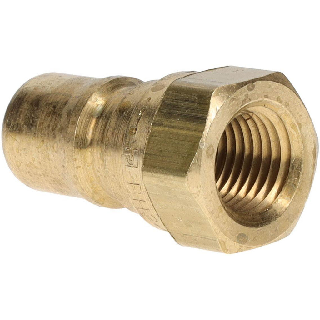Parker BH2-61 Hydraulic Hose Female Pipe Rigid Nipple Fitting: 1/4" Hose Size, 1/4" Thread, 1000 psi