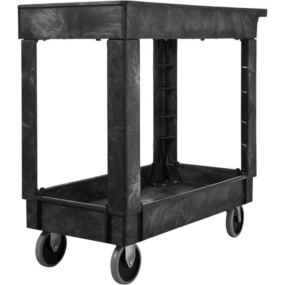Rubbermaid FG9T6600BLA Standard Utility Cart: Plastic, Black