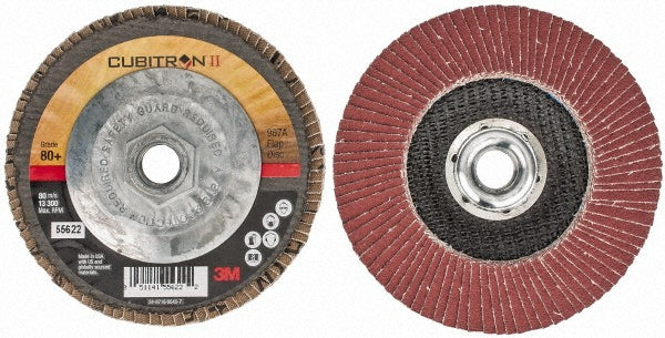 3M 7100031307 Flap Disc: 4-1/2" Dia, Premium Ceramic Alumina, Type 29