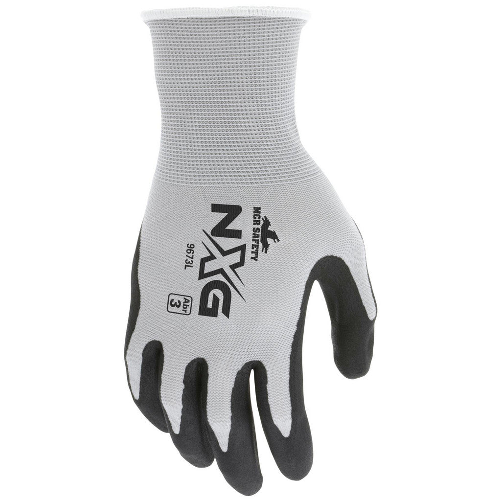 MCR Safety 9673XS Work Gloves: Memphis 9673, Size X-Small, Nitrile-Coated Puncture Resistant