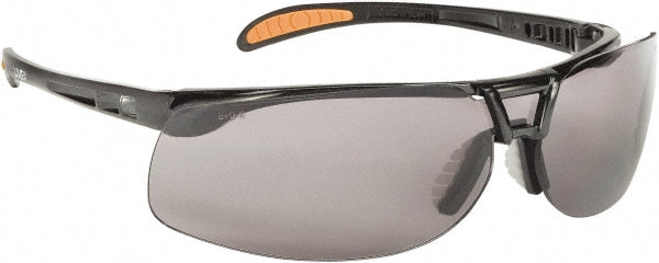 Uvex S4201HS Safety Glasses: Scratch-Resistant, Polycarbonate, Gray Lenses, Frameless
