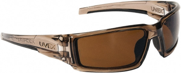 Uvex S2969 Safety Glasses: Scratch-Resistant, Polycarbonate, Espresso Lenses, Full-Framed