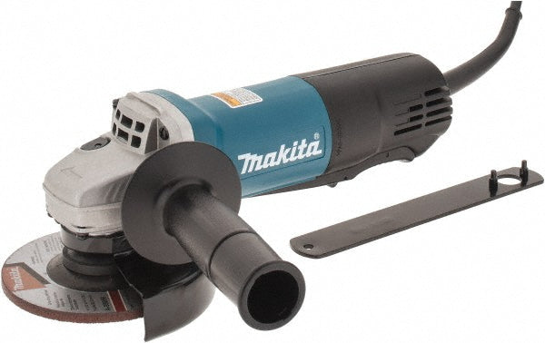 Makita 9557PB Corded Angle Grinder: 4-1/2" Wheel Dia, 10,000 RPM, 5/8-11 Spindle