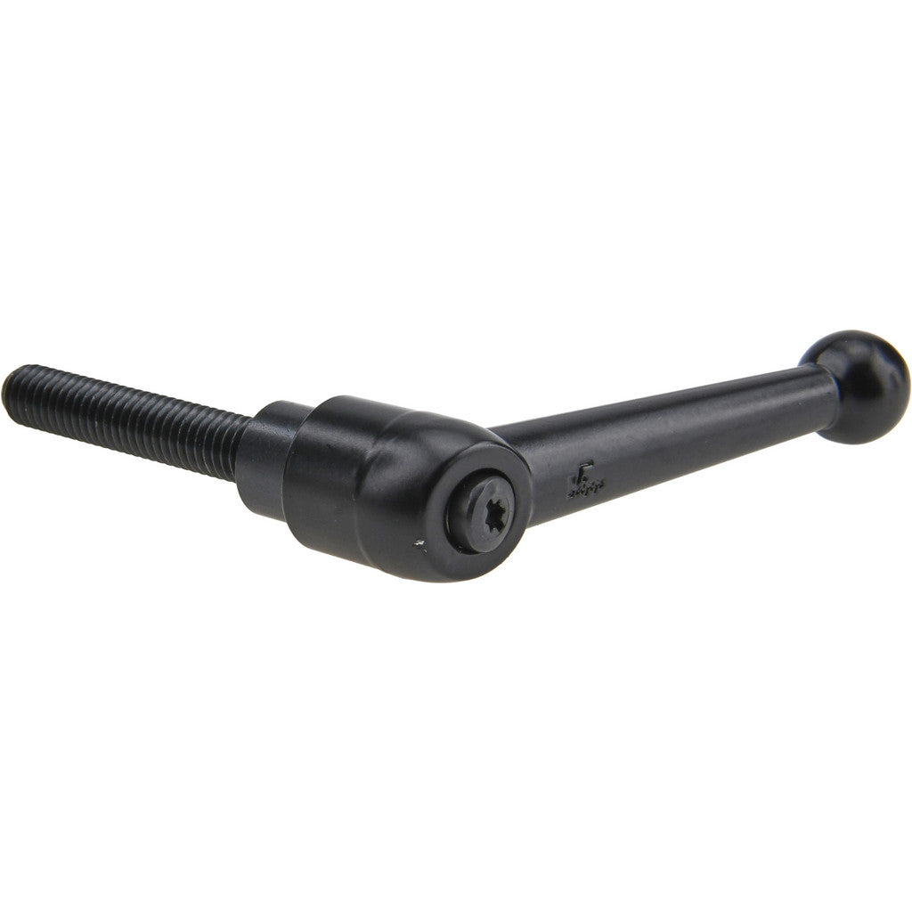 KIPP K0116.3A41X50 Adjustable Clamping Handle: Adjustable, 3/8-16 Thread, Die Cast Zinc Handle, 0.8300" Hub Dia, Black