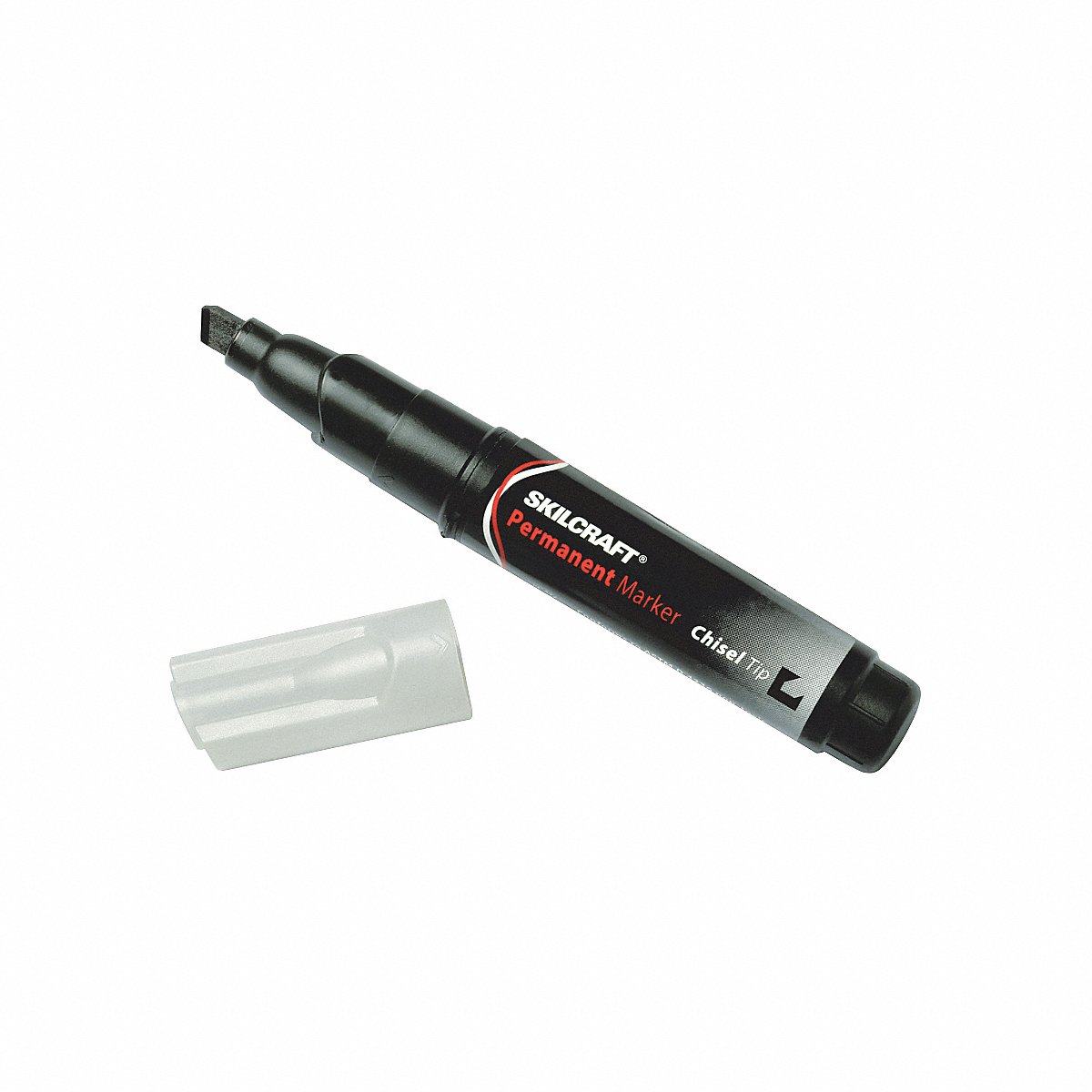 AbilityOne - 7520009731059 - Large Permanent Marker - Chisel Tip - Black Ink - 12 units
