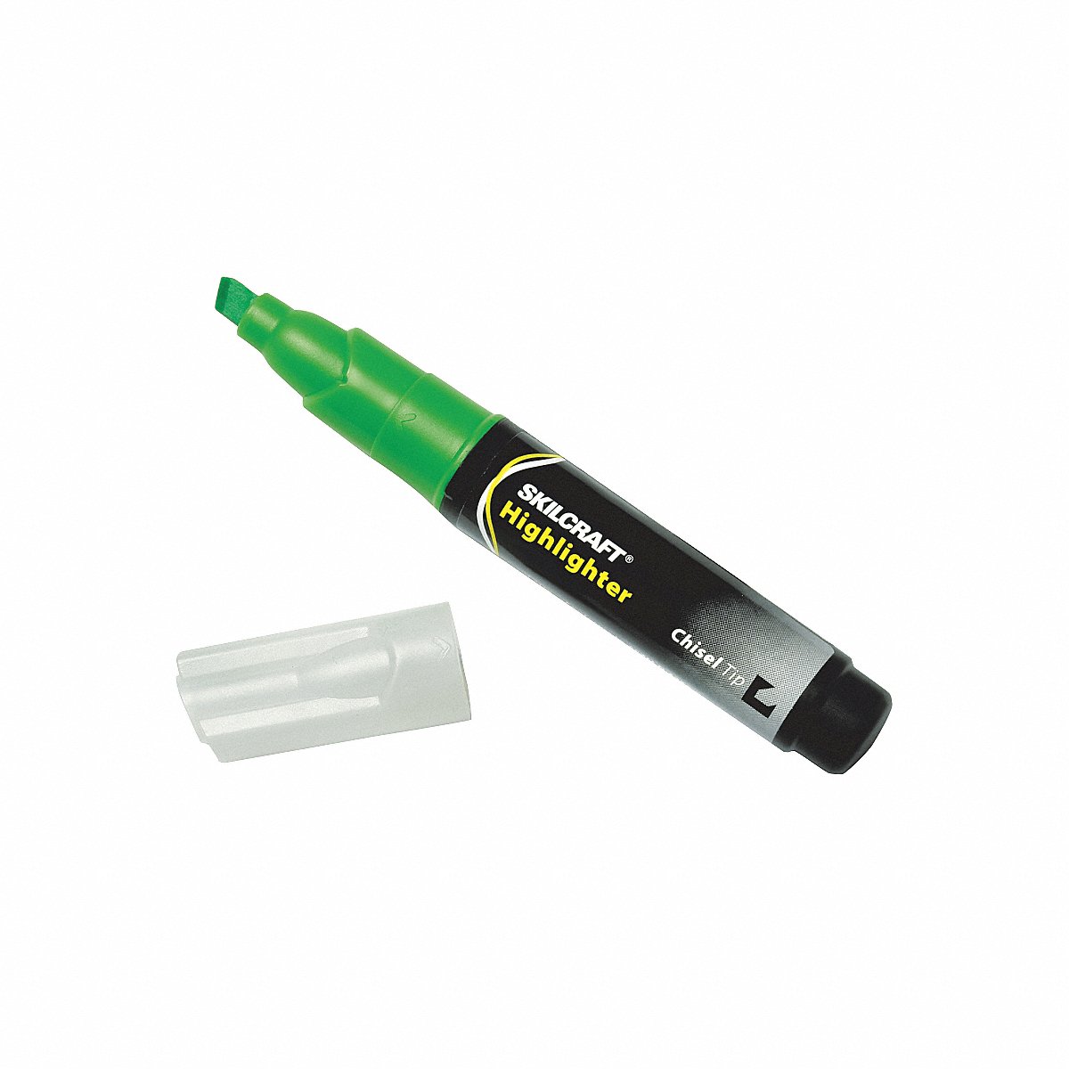 AbilityOne - 7520011660682 - Large Fluorescent Highlighter - Green Ink - 12 units