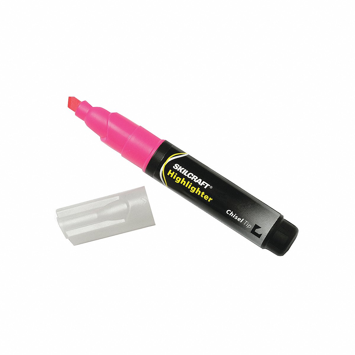 AbilityOne - 7520004607598 - Large Fluorescent Highlighter - Pink Ink - 12 units
