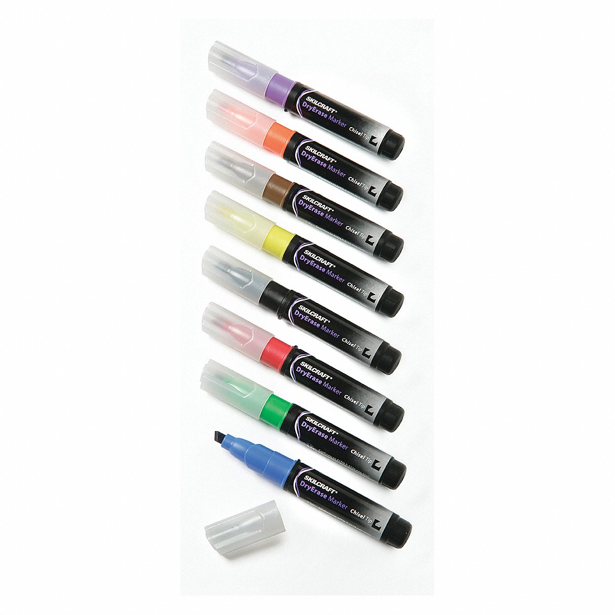 AbilityOne - 7520011863605 - Dry Erase Marker - Chisel Tip - 8 Color Set - 8 units