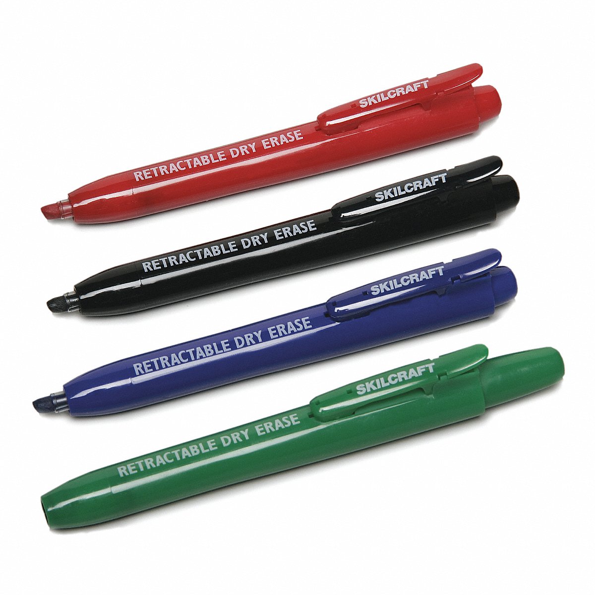 AbilityOne - 7520015195769 - Retractable Chisel Tip Dry Erase Marker - 4 units