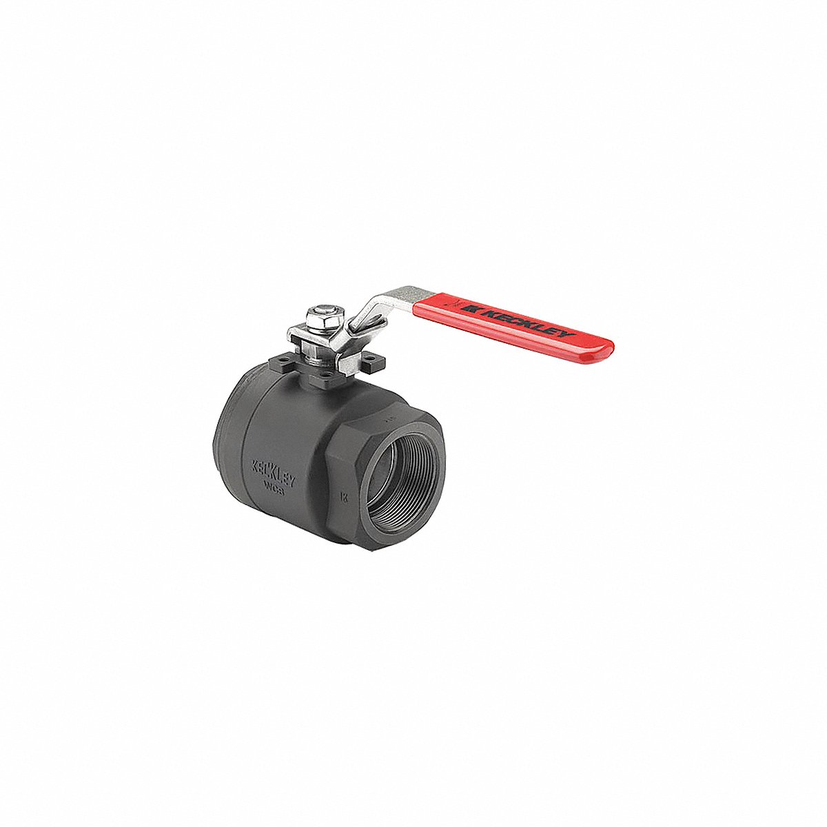 Keckley Manual 2-Way Ball Valve NPT Carbon Steel (BVS2THFCSRGSL-075)