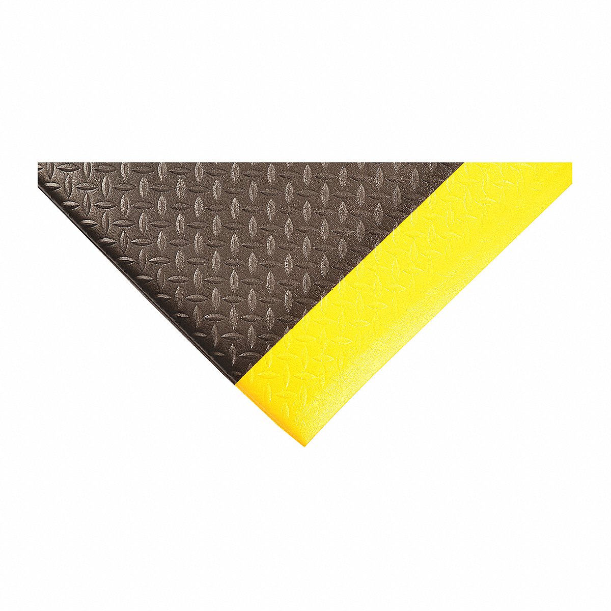 Superior Manufacturing Group Inc Antifatigue Runner, Black, Yllwbrdr, 3X60Ft, 60ft (39R803)