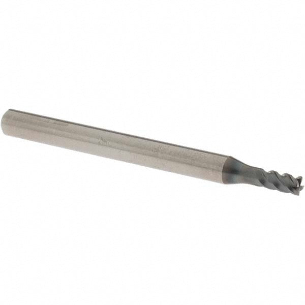OSG 457104011 Corner Radius End Mill: 4.00 mm Dia, 6.00 mm LOC, 0.20 mm Corner Radius, 4 Flute, Solid Carbide