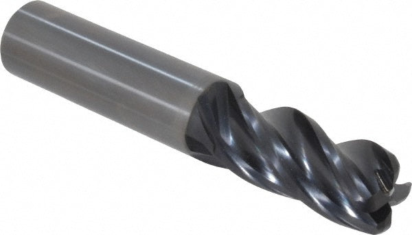 OSG VG434-6257 Corner Radius End Mill: 5/8" Dia, 1-1/4" LOC, 0.1250" Corner Radius, 4 Flute, Solid Carbide