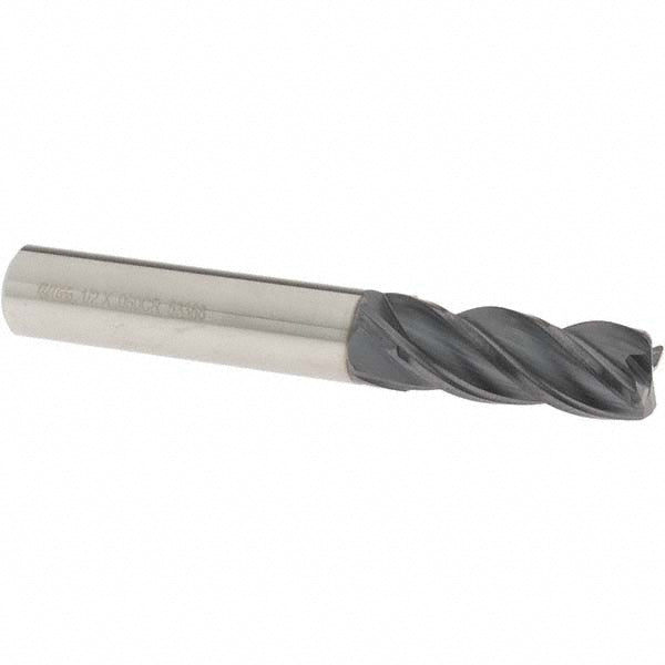 OSG VG434-5015 Corner Radius End Mill: 1/2" Dia, 1-1/4" LOC, 0.0600" Corner Radius, 4 Flute, Solid Carbide