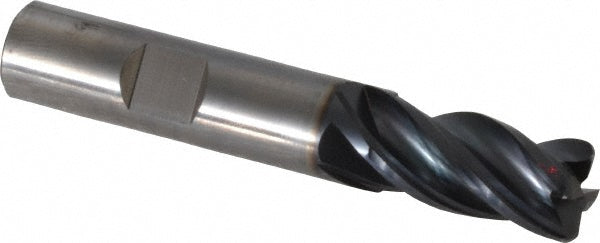 OSG VG434-5002 Corner Radius End Mill: 1/2" Dia, 1" LOC, 0.0600" Corner Radius, 4 Flute, Solid Carbide