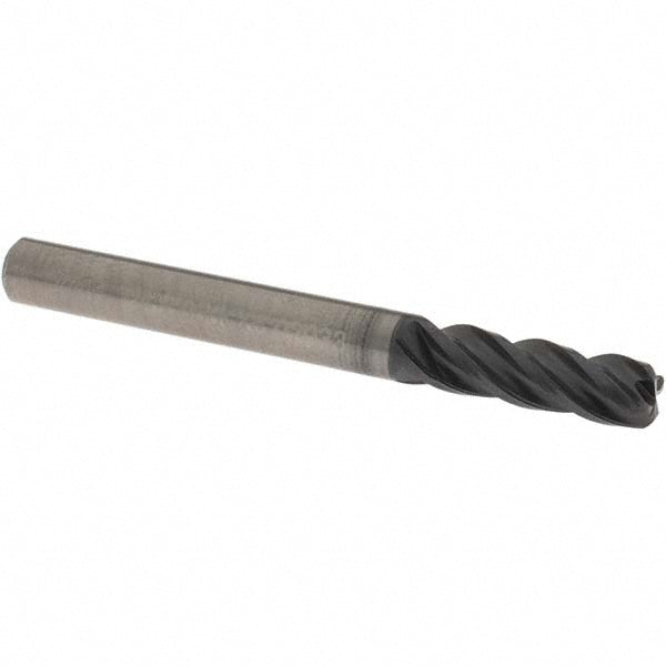 OSG VG434-2504 Corner Radius End Mill: 1/4" Dia, 3/4" LOC, 0.0600" Corner Radius, 4 Flute, Solid Carbide