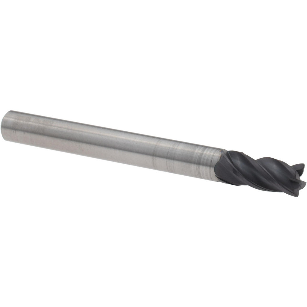 OSG VG434-2500 Corner Radius End Mill: 1/4" Dia, 7/16" LOC, 0.0150" Corner Radius, 4 Flute, Solid Carbide