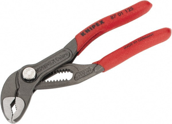 Knipex 87 01 125 Tongue & Groove Plier: 1" Cutting Capacity, Self Grip Jaw