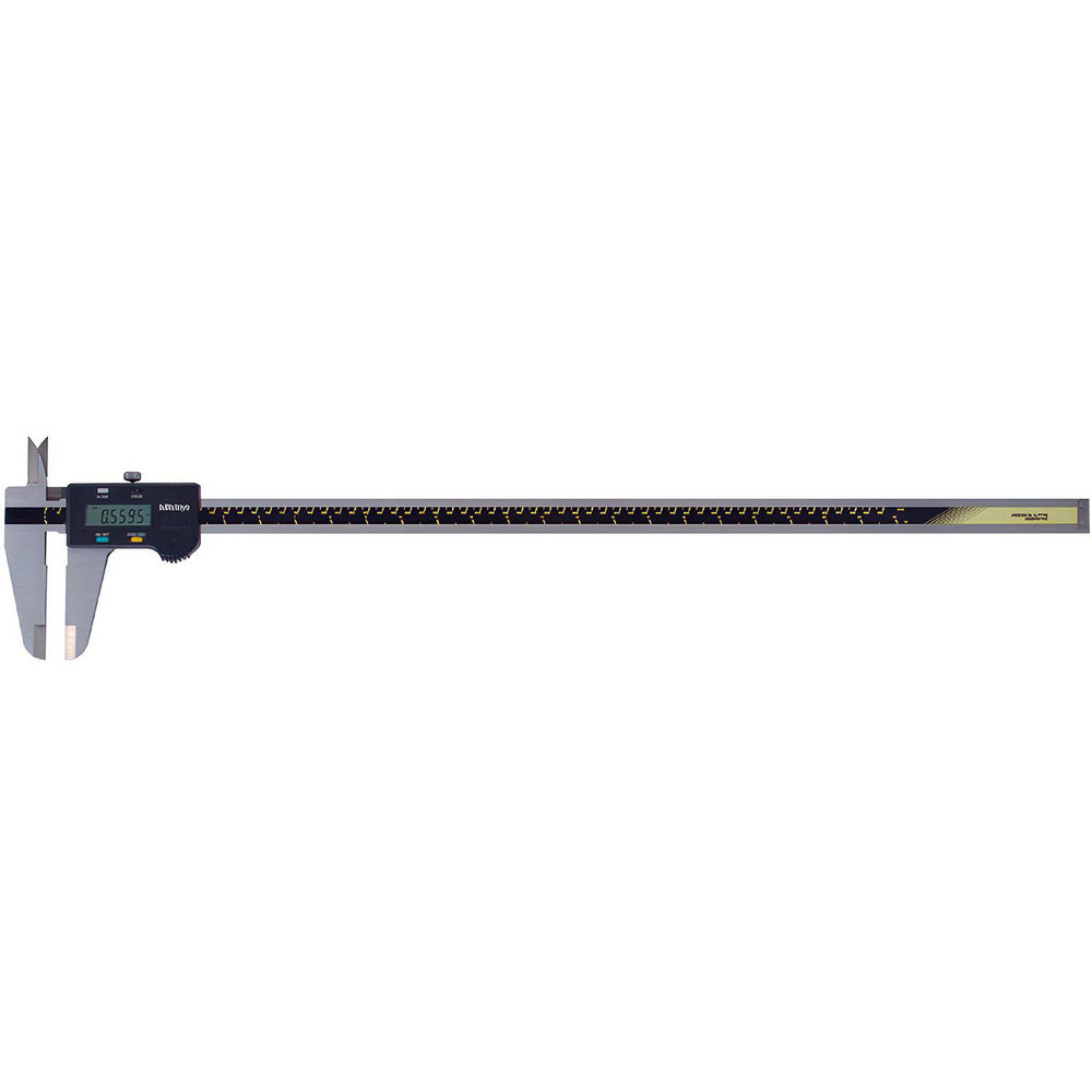 Mitutoyo 500-506-10-CAL Electronic Caliper: 600.00 mm/24", ±0.0100 mm/±0.0005" Resolution, ±0.05 mm/±0.0020" Accuracy, Calibrated, Data Output, Stainless Steel Jaws