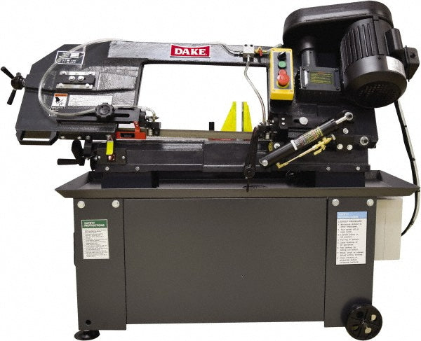 Dake 983100 7 x 12" Manual Horizontal Bandsaw: 7" Max Cutting Dia, Step Pulley Drive