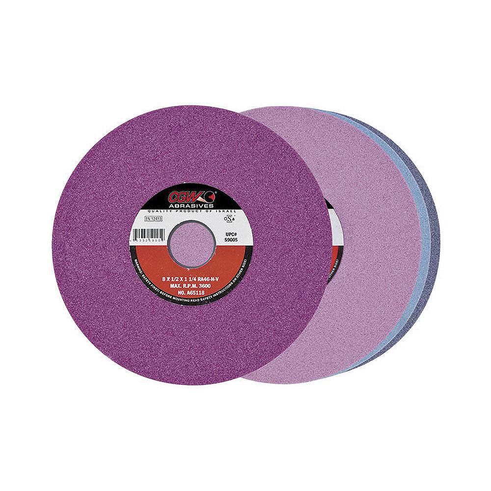 CGW Abrasives 34007 Type 1 Centerless & Cylindrical Grinding Wheel: 20" Dia, 1" Wide, 8" Hole
