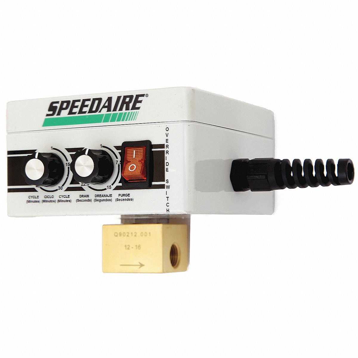 Speedaire Auto Drain Valve, Drain Size 1/4", 4.0 Gpm, 4" (53DN43)