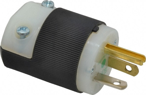 Hubbell Wiring Device-Kellems HBL8315C Straight Blade Plug: Hospital, 5-20P, 125VAC, Black & White