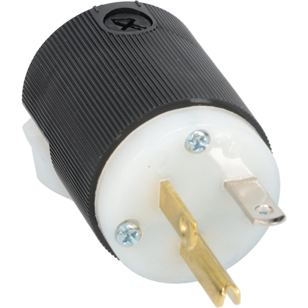 Hubbell Wiring Device-Kellems HBL5366C Straight Blade Plug: 5-20P, 125VAC, Black & White