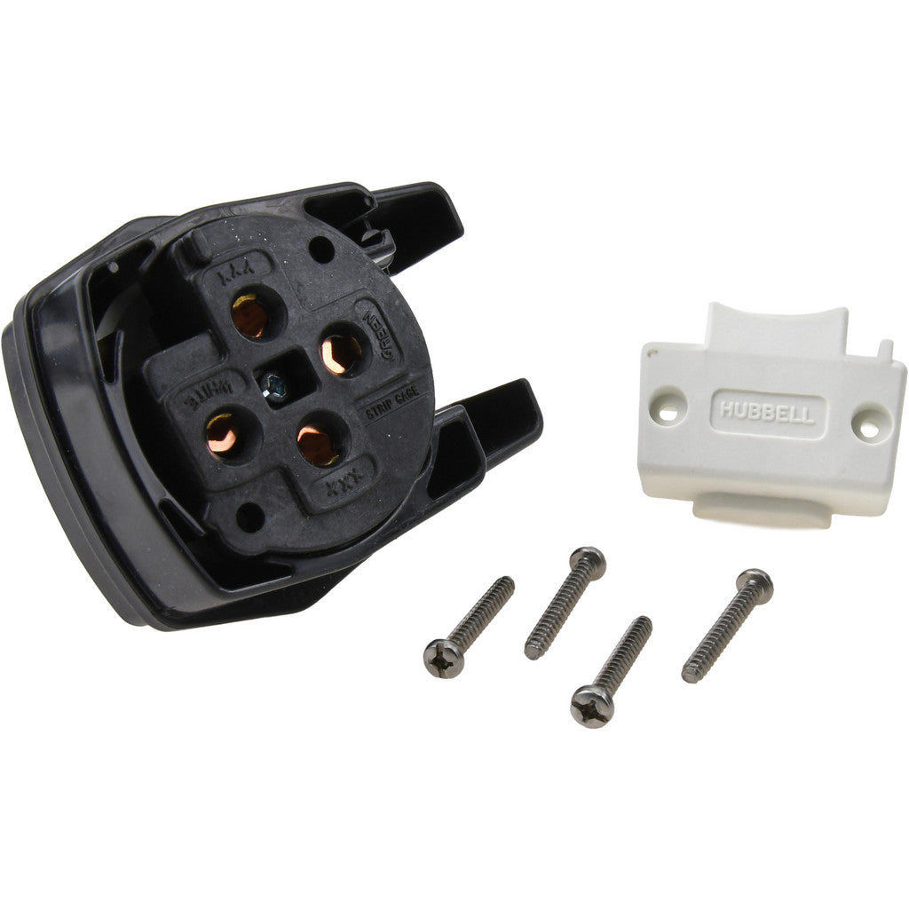 Hubbell Wiring Device-Kellems HBL9452C Straight Blade Plug: 14-50P, Black & White