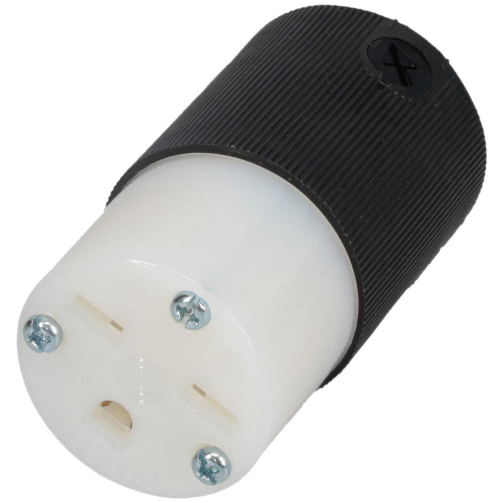 Hubbell Wiring Device-Kellems HBL5669C Straight Blade Connector: 6-15R, 250VAC, Black & White