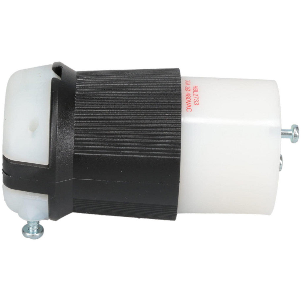 Hubbell Wiring Device-Kellems HBL2733 Locking Inlet: Connector, Industrial, L16-30R, 480V, Black & White