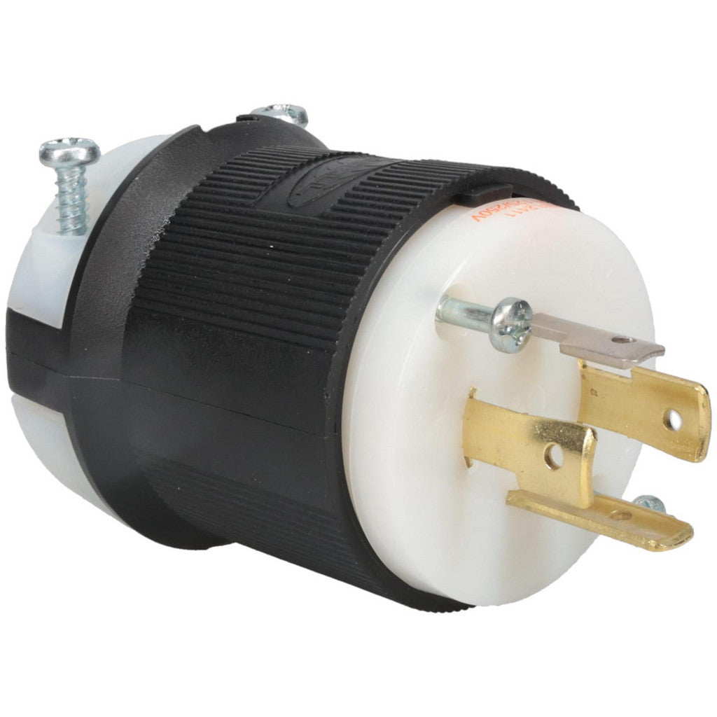 Hubbell Wiring Device-Kellems HBL2411 Locking Inlet: Plug, Industrial, L14-20P, 125 & 250V, Black & White