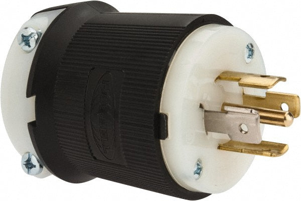 Hubbell Wiring Device-Kellems HBL2511 Locking Inlet: Plug, Industrial, L21-20P, 120 & 208V, Black & White