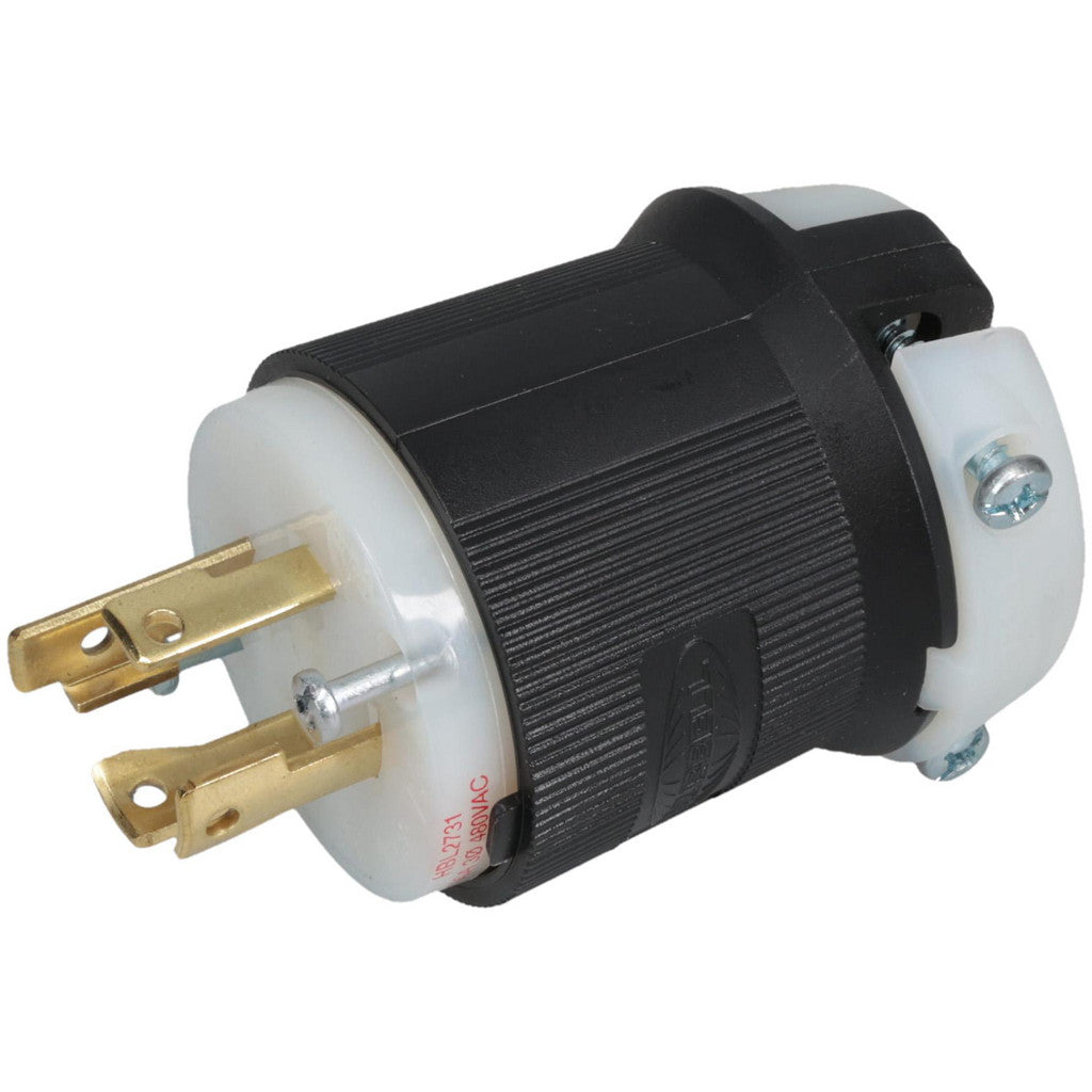 Hubbell Wiring Device-Kellems HBL2731 Locking Inlet: Plug, Industrial, L16-30P, 480V, Black & White