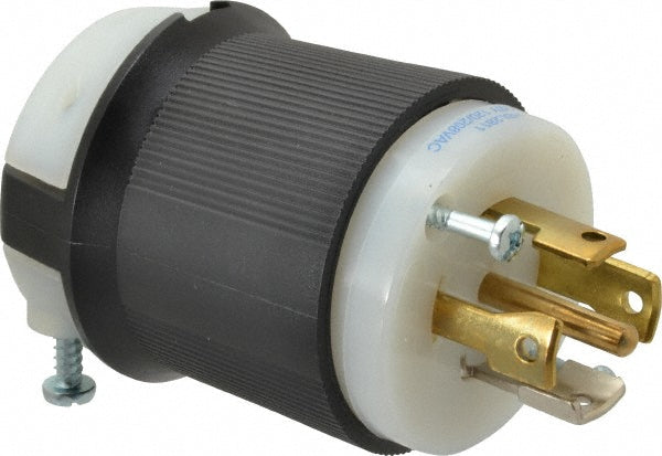 Hubbell Wiring Device-Kellems HBL2811 Locking Inlet: Plug, Industrial, L21-30P, 120 & 208V, Black & White