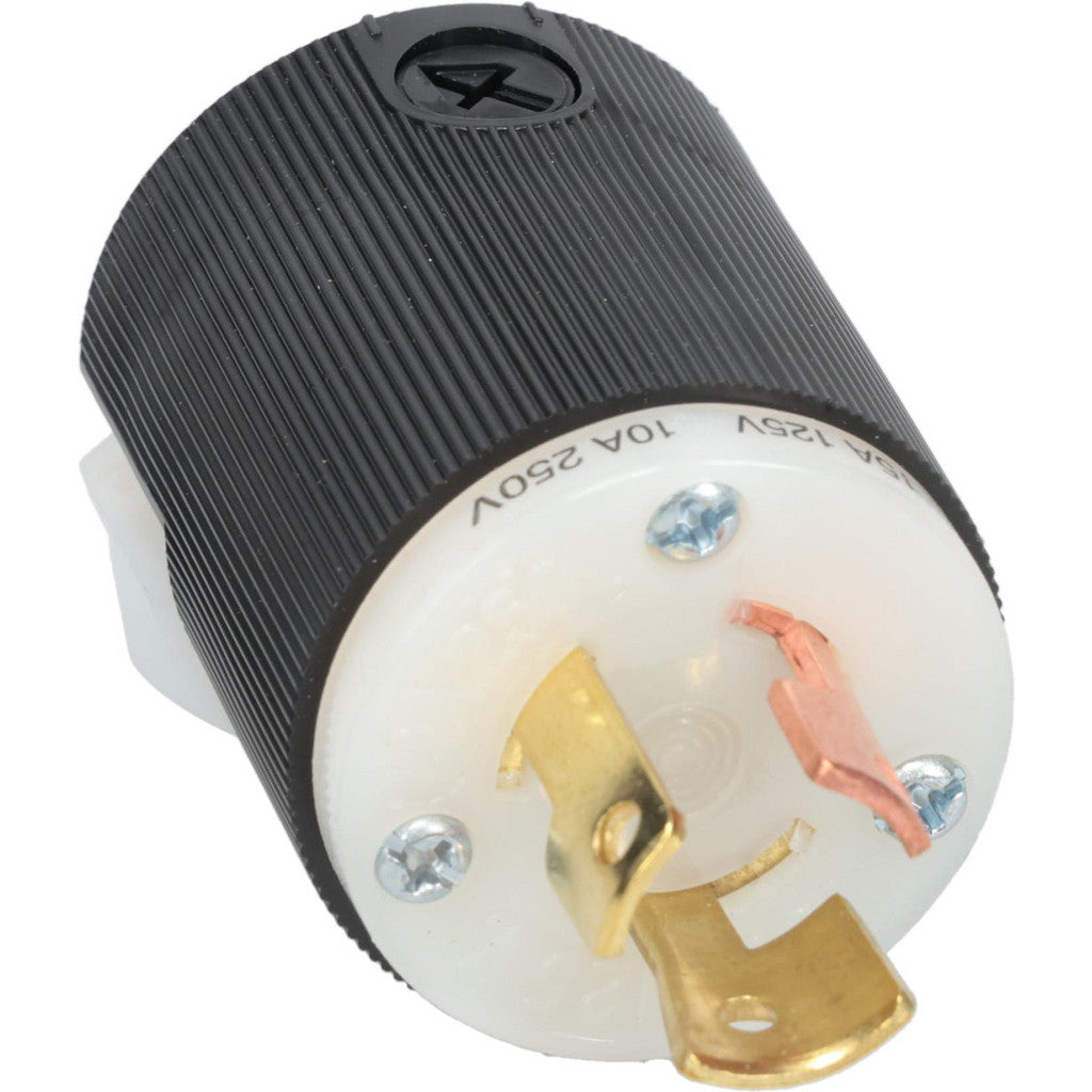 Hubbell Wiring Device-Kellems HBL7567C Locking Inlet: Plug, Industrial, Non-NEMA, 125 & 250V, Black & White