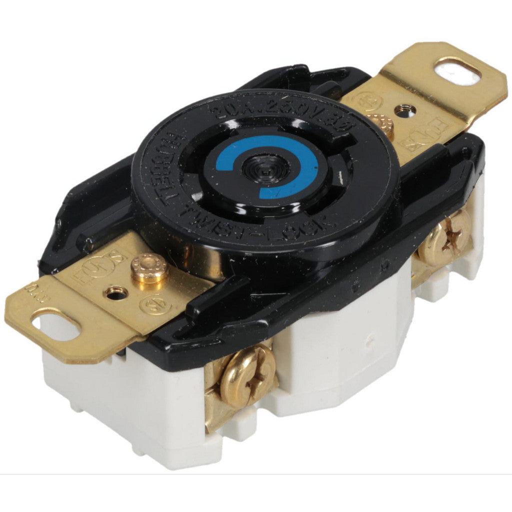 Hubbell Wiring Device-Kellems HBL2420 250 VAC, 20 Amp, L15-20R NEMA, Self Grounding Receptacle