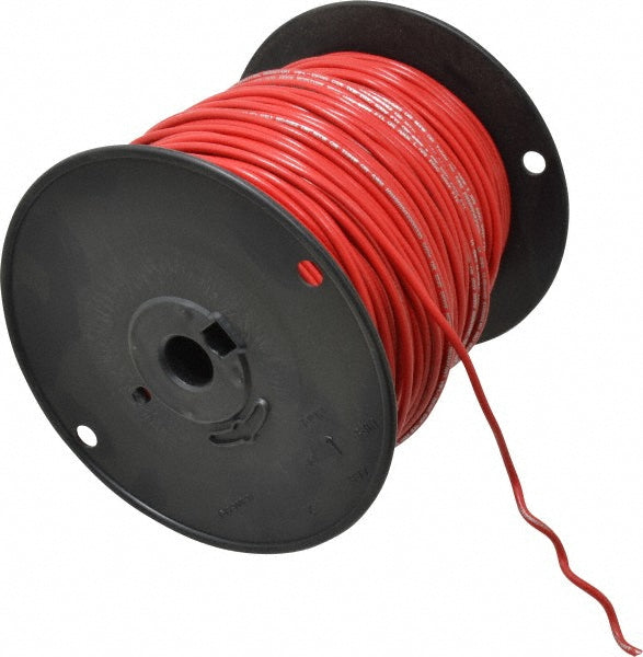 Southwire 411030504 Machine Tool Wire: 14 AWG, Red, 500' Long, Polyvinylchloride, 0.136" OD