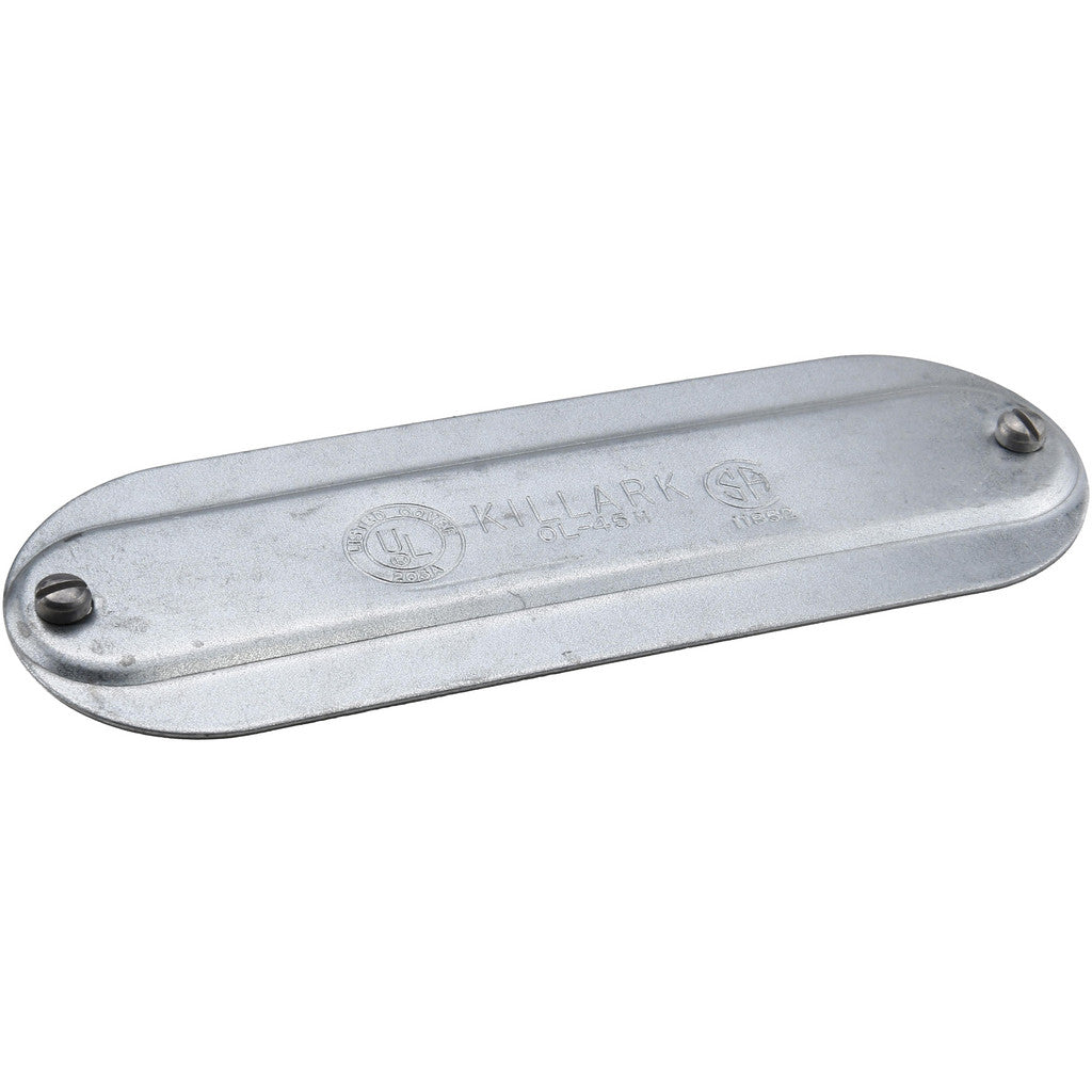 Hubbell Killark OL-45M 1-1/4" & 1-1/2" Trade, Steel Conduit Body Cover Plate