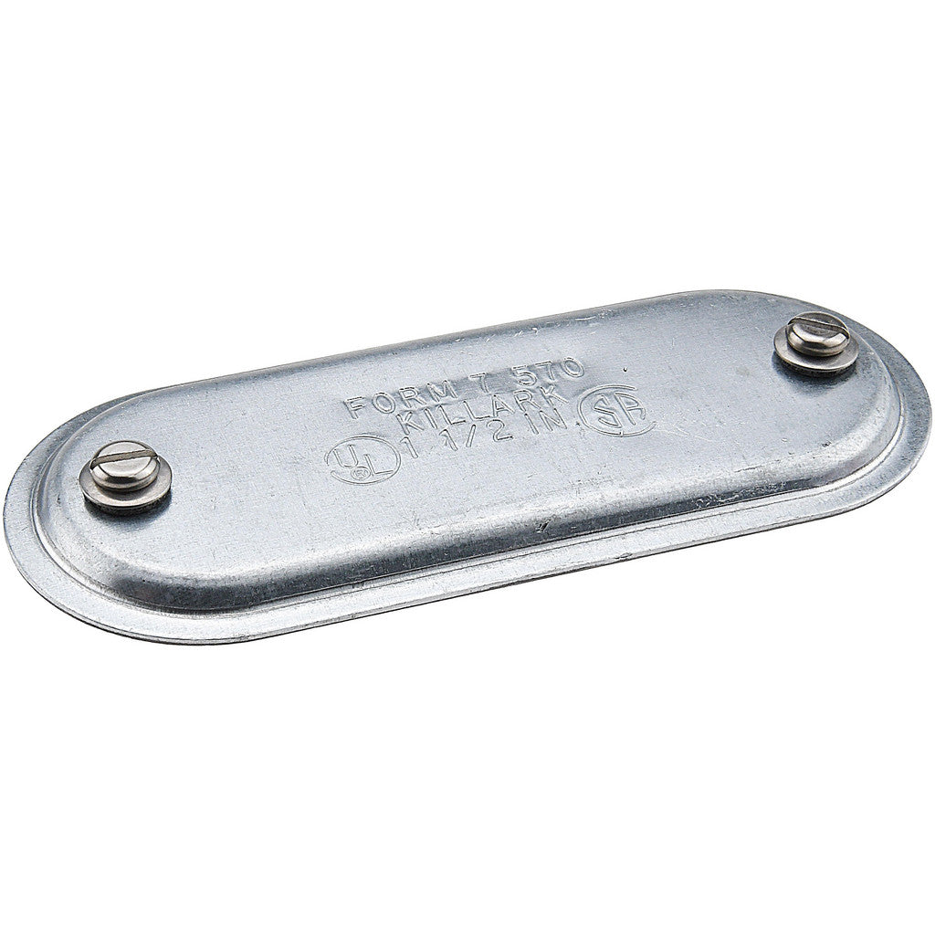 Hubbell Killark 570 1-1/2" Trade, Steel Conduit Body Cover Plate