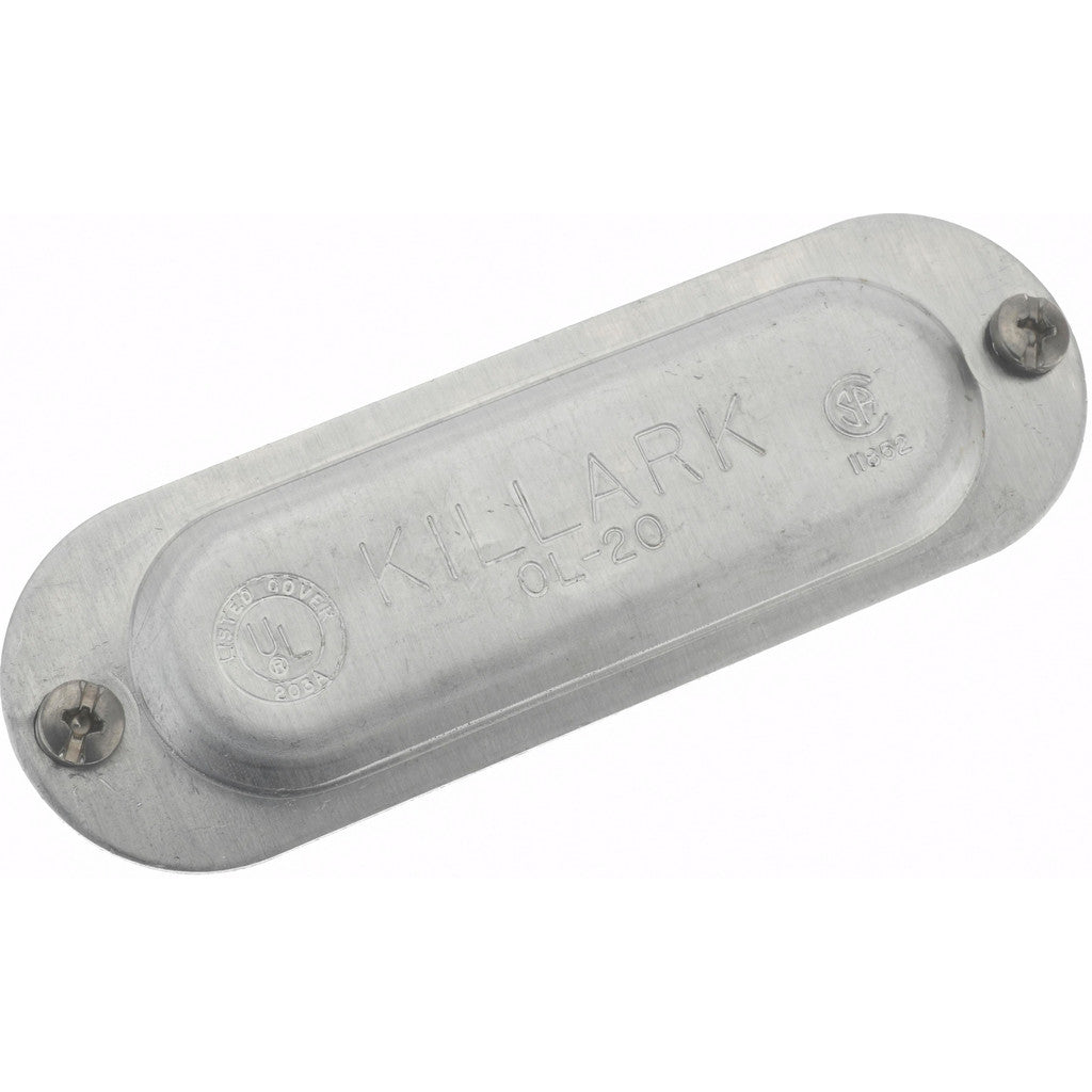 Hubbell Killark OL-20 3/4" Trade, Aluminum Conduit Body Cover Plate