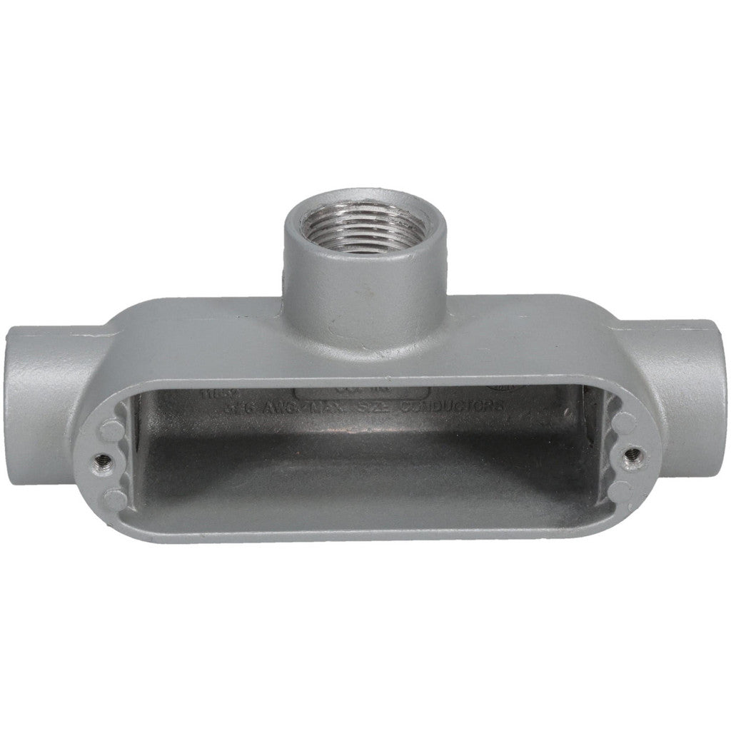 Hubbell Killark OT-2 Form 85, T Body, 3/4" Trade, IMC, Rigid Aluminum Conduit Body