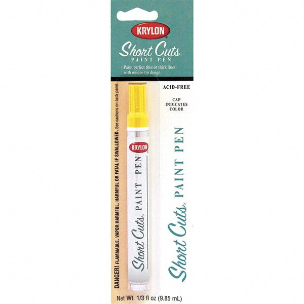 Krylon KSCP906 Short Cuts Paint Pens, Gloss, Sun Yellow, .33 fl. oz.