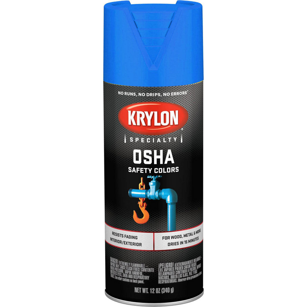 Krylon K02416777 OSHA Colors, Gloss, Safety Blue, 12 oz
